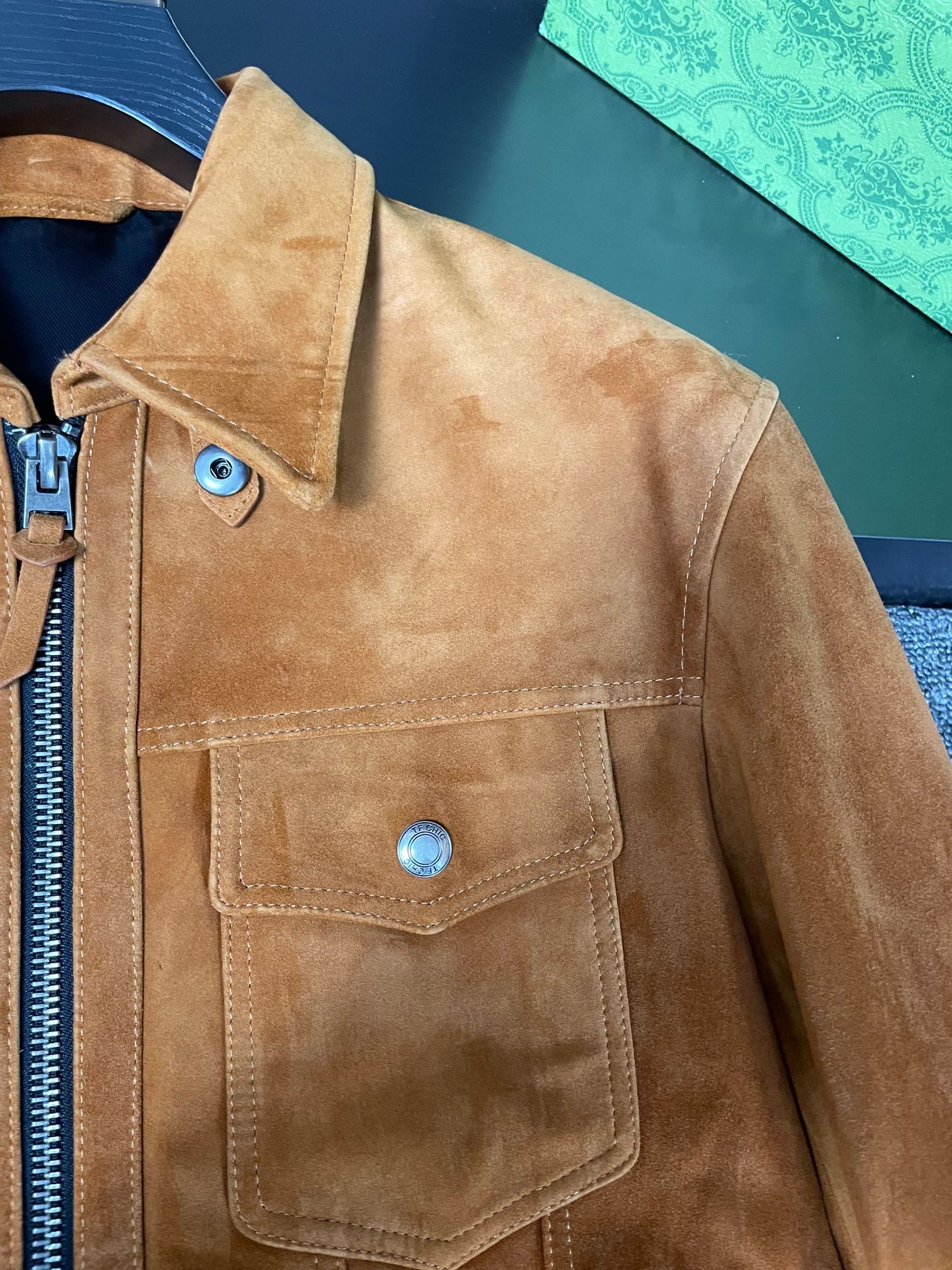 「#1267」Tom ford Suede sheepskin gentleman's jacket - Image 3