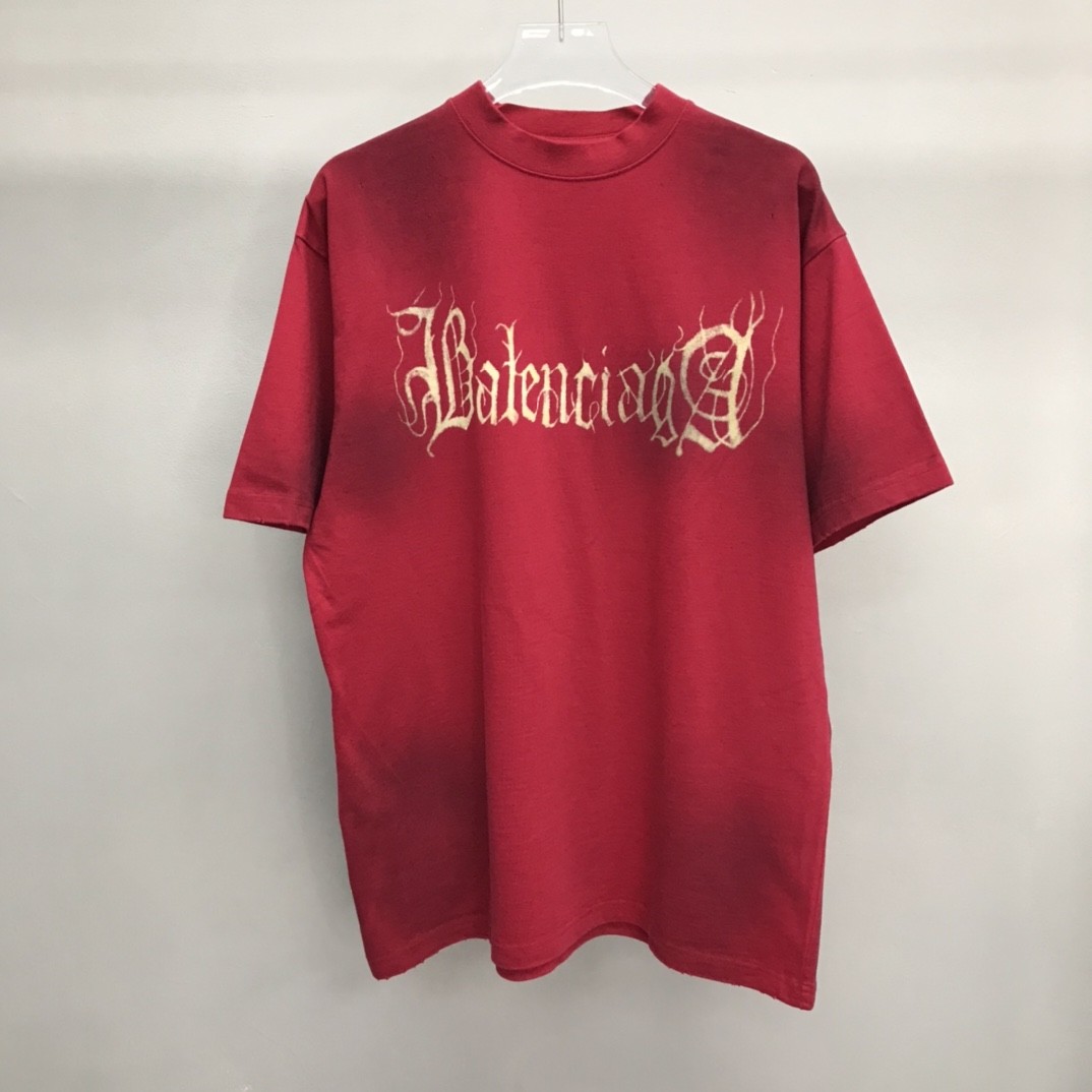 「#1359」Balenciaga Sanskrit lettering industrial paint T-shirt