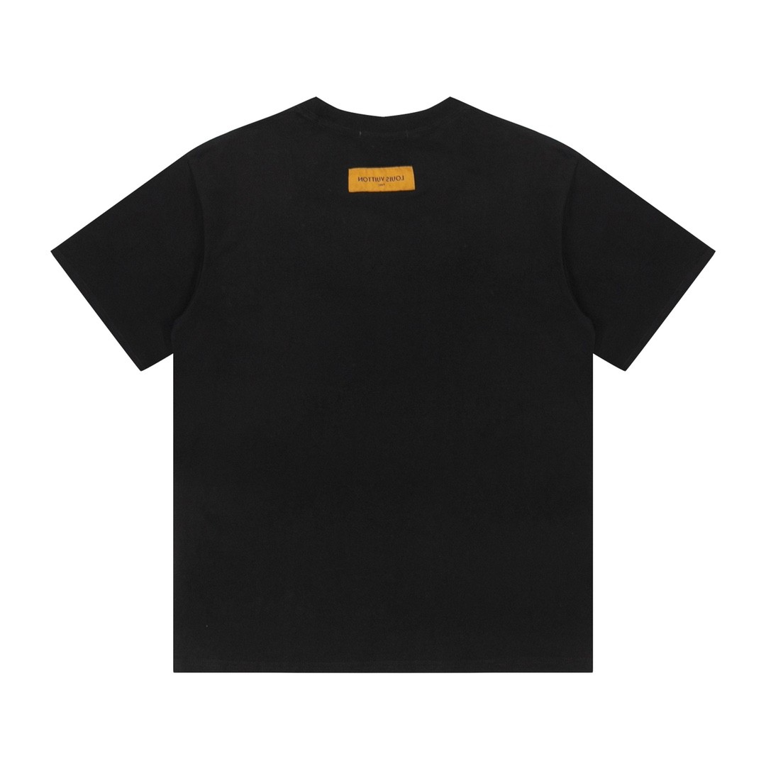 「#1421」Louis Vuitton Logo lettering T-shirt with 23SS neckline - Image 3