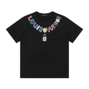 「#1421」Louis Vuitton Logo lettering T-shirt with 23SS neckline