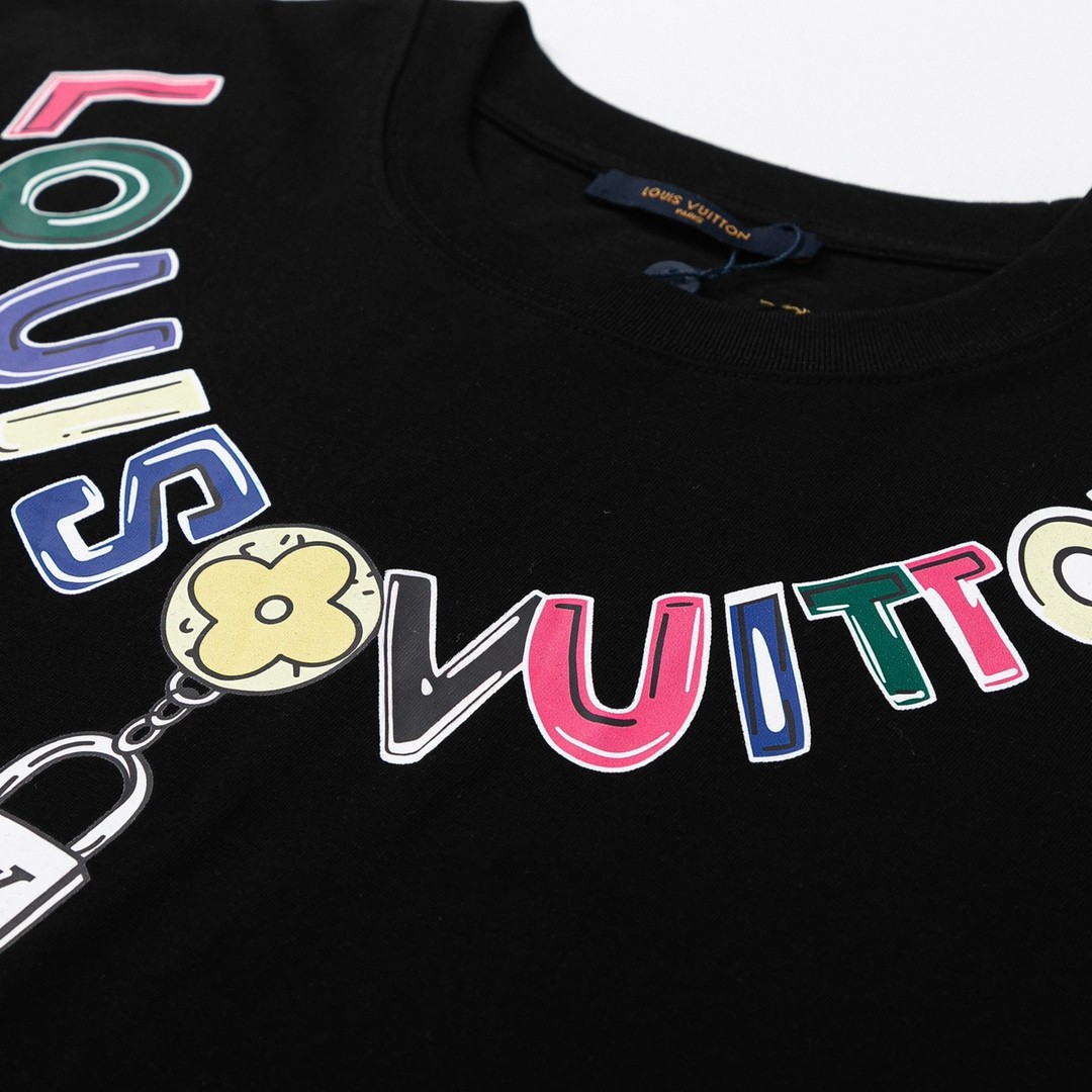「#1421」Louis Vuitton Logo lettering T-shirt with 23SS neckline - Image 2