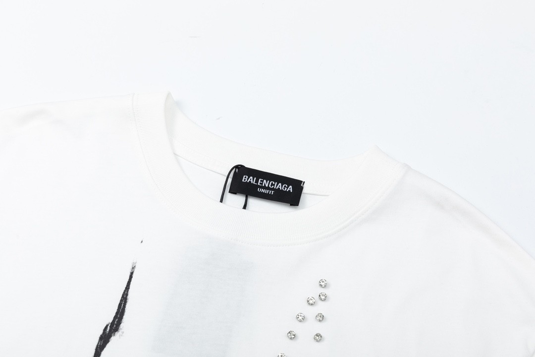 「#1517」Balenciaga 23Ss Drill Print Hound Design t-shirt - Image 3