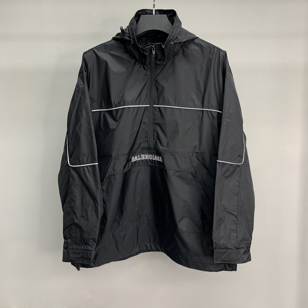 「#1584」Balenciaga BLCG reflective half zipper jacket