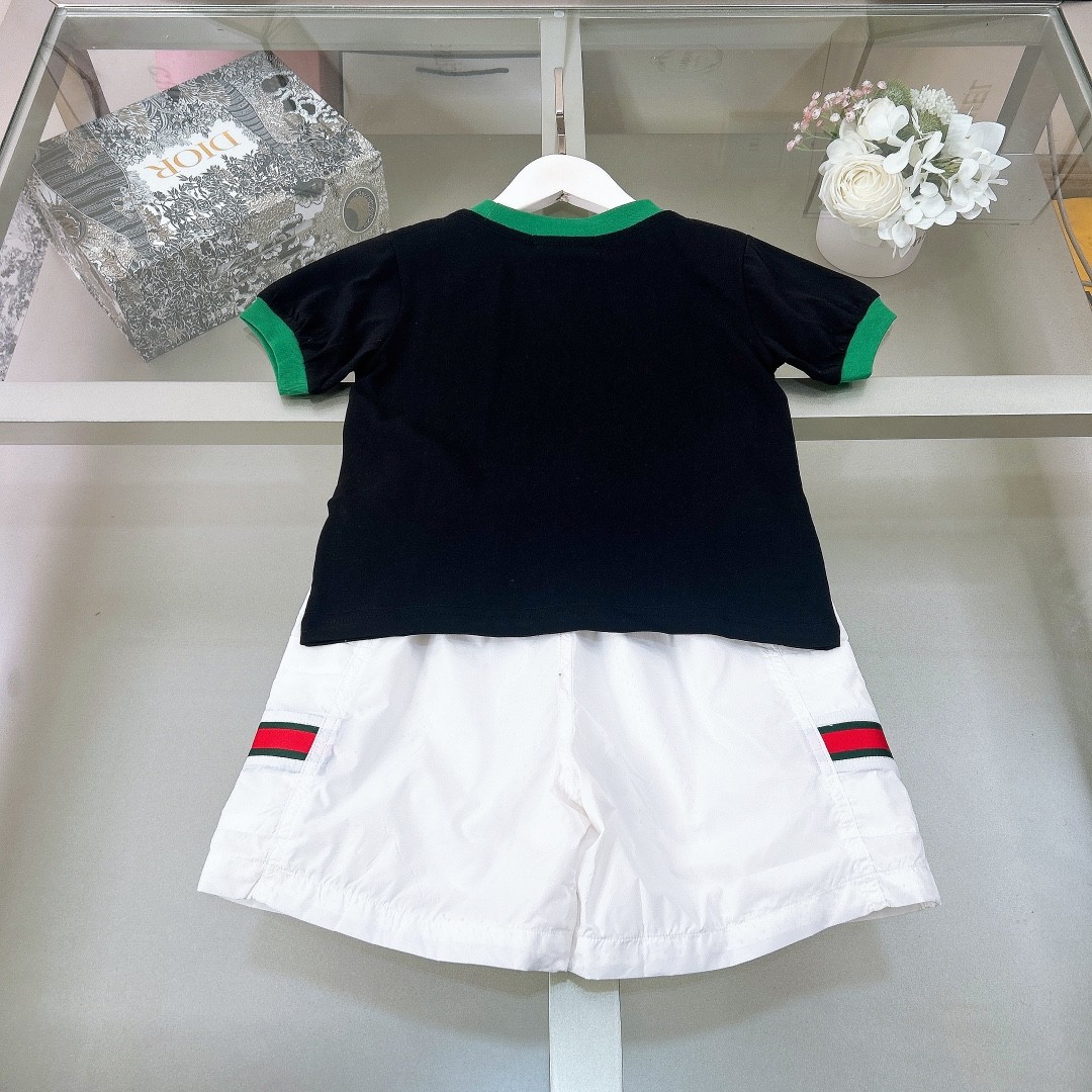 「#1588」Gucci2024/SS new logo printed T-shirt suit - Image 2