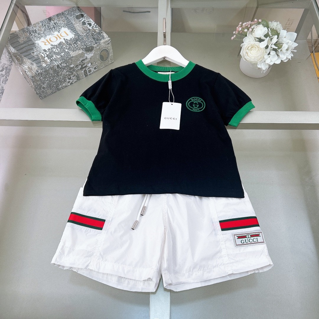 「#1588」Gucci2024/SS new logo printed T-shirt suit