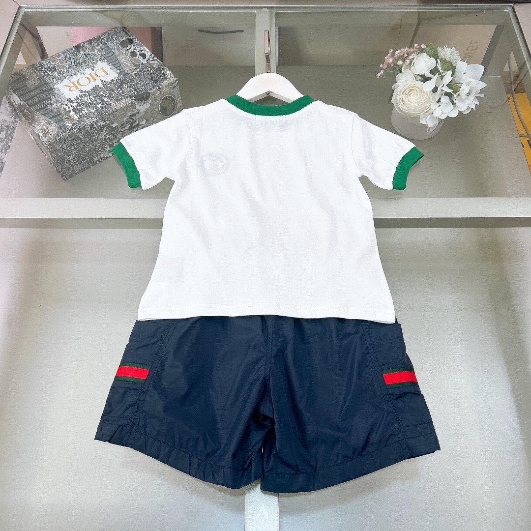 「#1590」Gucci2024/SS new logo printed T-shirt suit - Image 2