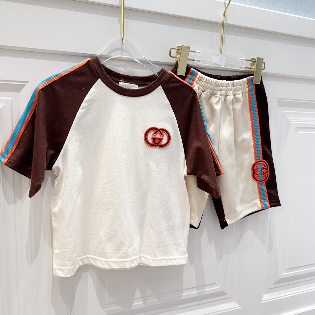 「#1600」Gucci 2024/SS new logo printed T-shirt suit - Image 2