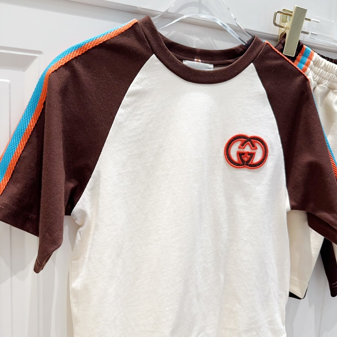 「#1600」Gucci 2024/SS new logo printed T-shirt suit - Image 6