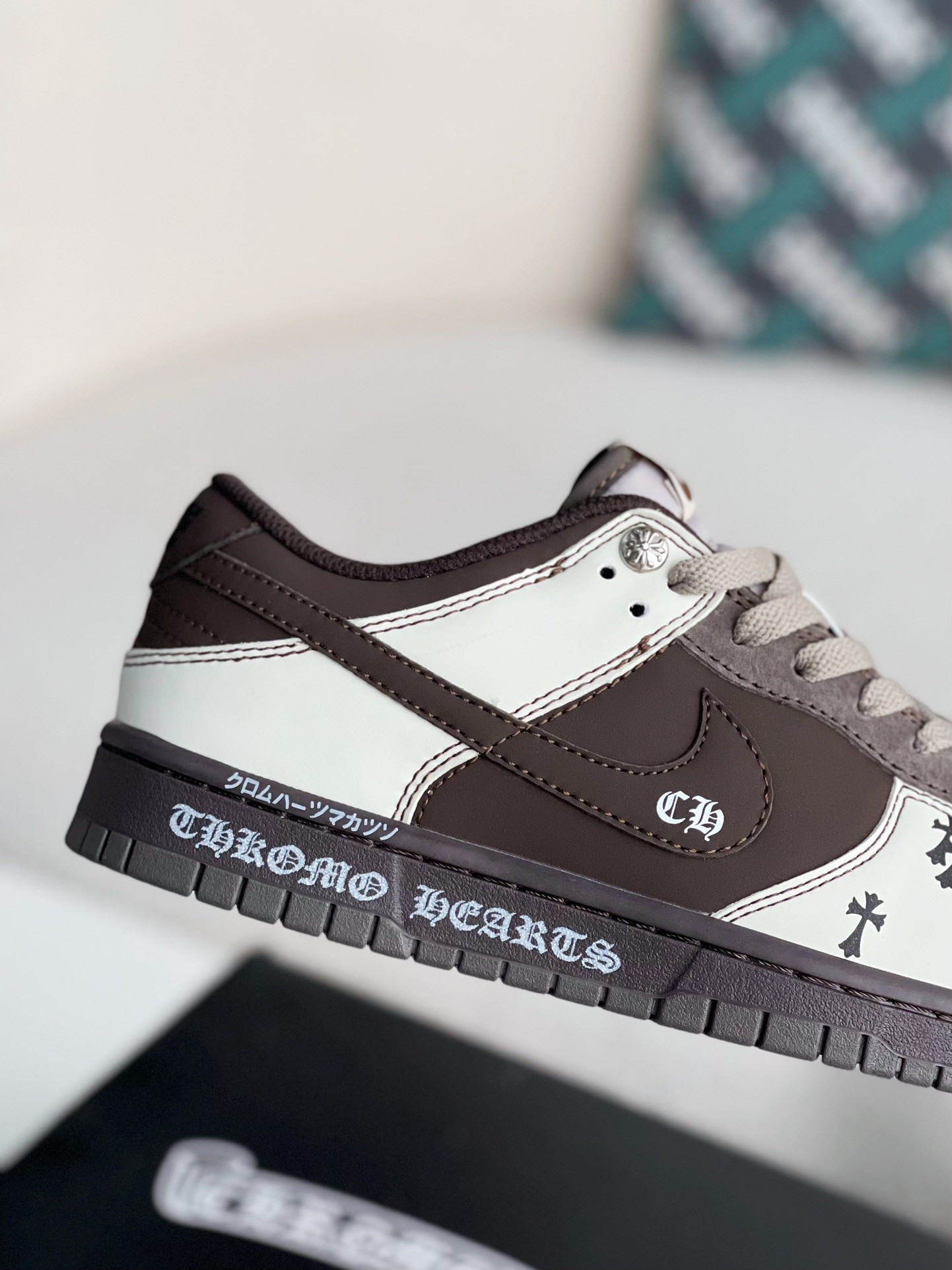 「#1641」Chrome Hearts x Nike Dunk Low Sneakers - Image 7