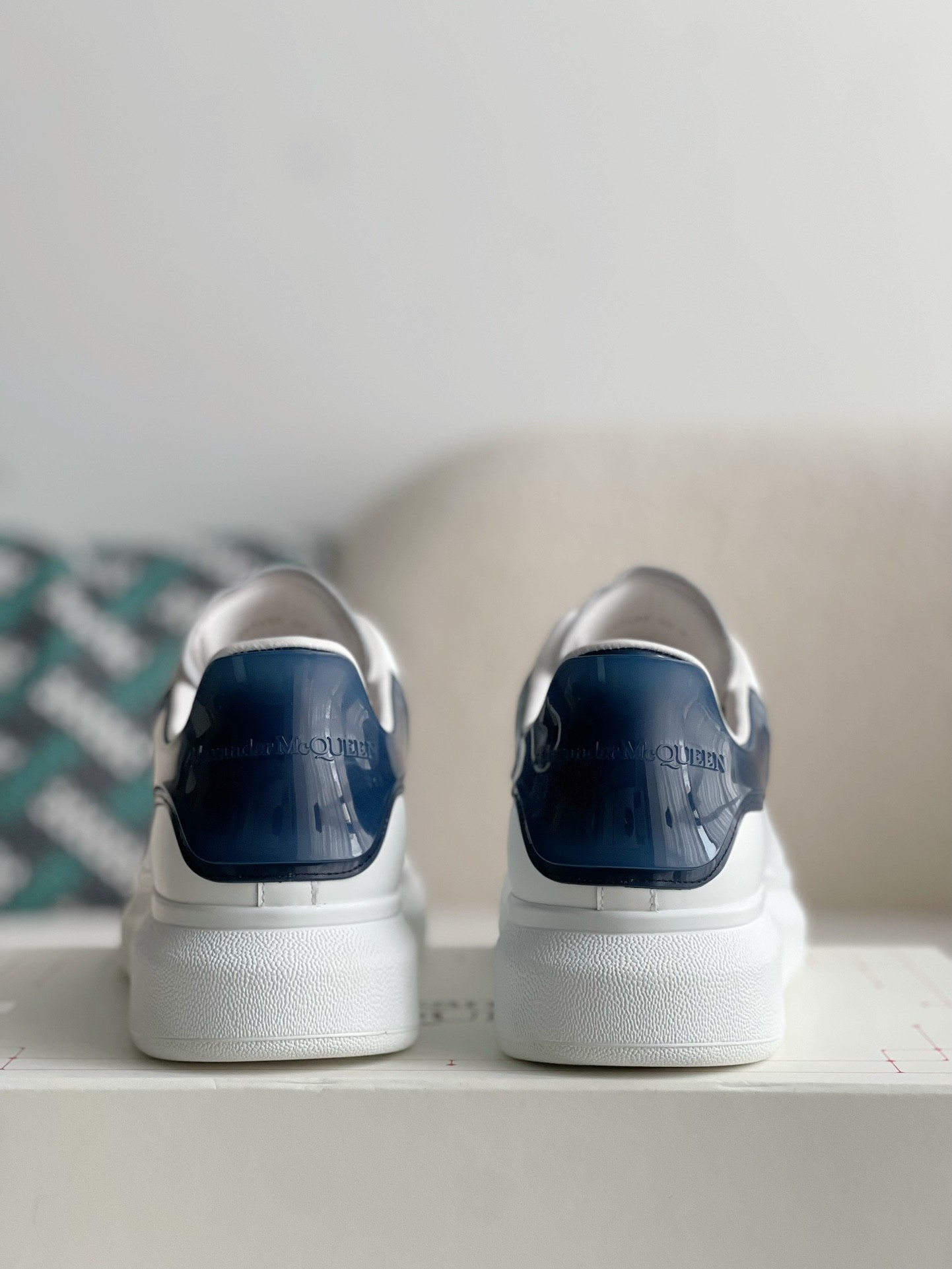 「#1645」Alexander McQueen MQ Jelly Dark Blue Tail Sneakers - Image 3