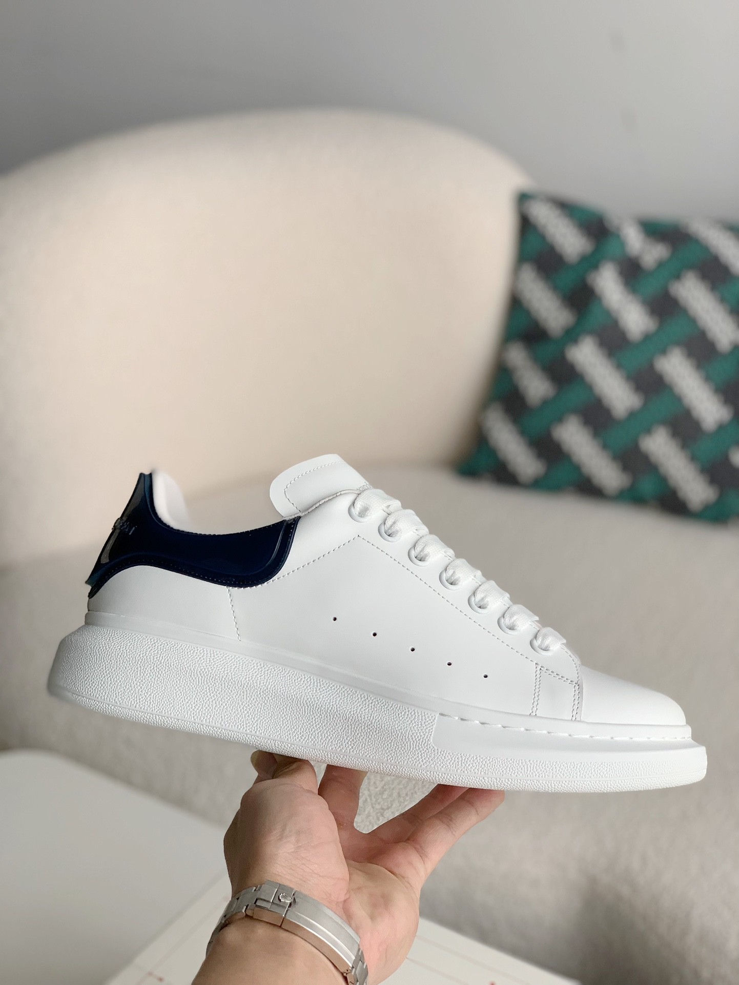 「#1645」Alexander McQueen MQ Jelly Dark Blue Tail Sneakers - Image 6