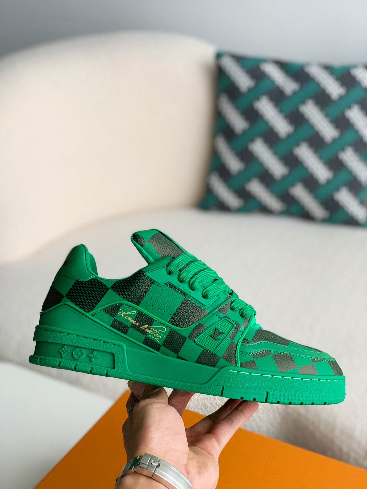 「#1663」LOUIS VUITTON TRAINER MAXI SNEAKERS - Image 6