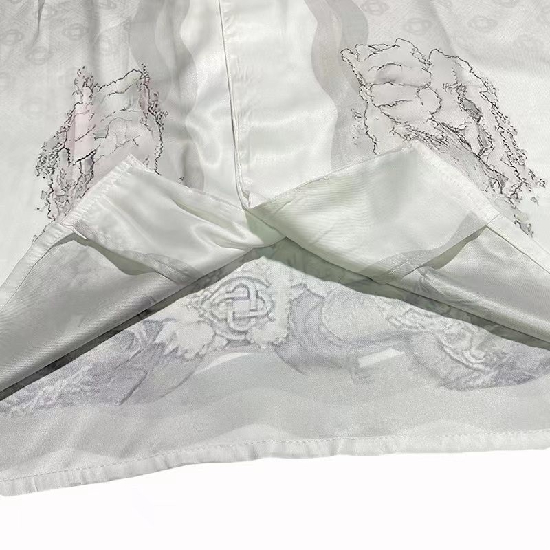 「#1878」Casablanca 22SS guardian plaster, black and white gradient men and women lovers Hawaiian short-sleev - Image 6