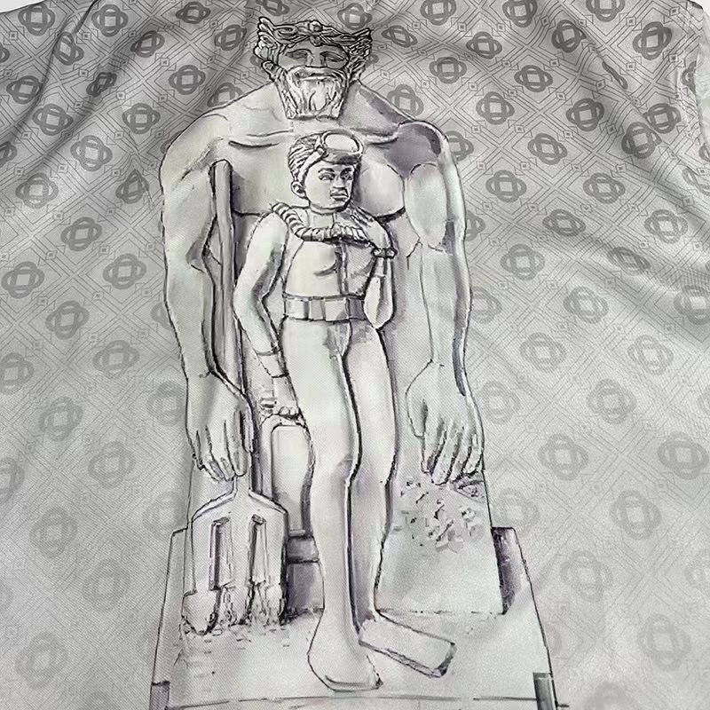 「#1878」Casablanca 22SS guardian plaster, black and white gradient men and women lovers Hawaiian short-sleev - Image 7