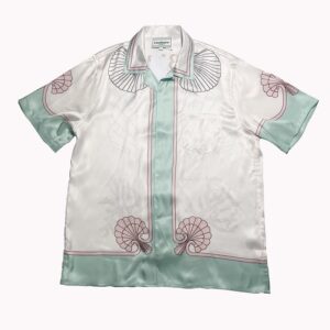 「#1906」Casablanca 22SS pink shell coral short sleeve shirt
