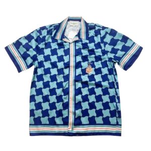 「#1954」Casablanca Diamond-shaped castle, loose and trendy brand of short sleeves