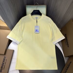 「#2006」Burberry 2024ss the latest white cloth cuffs stitching small war horse printed cotton t-shirt