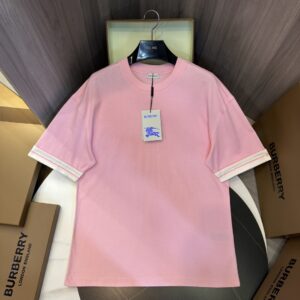 「#2008」Burberry 2024ss the latest white cloth cuffs stitching small war horse printed cotton t-shirt