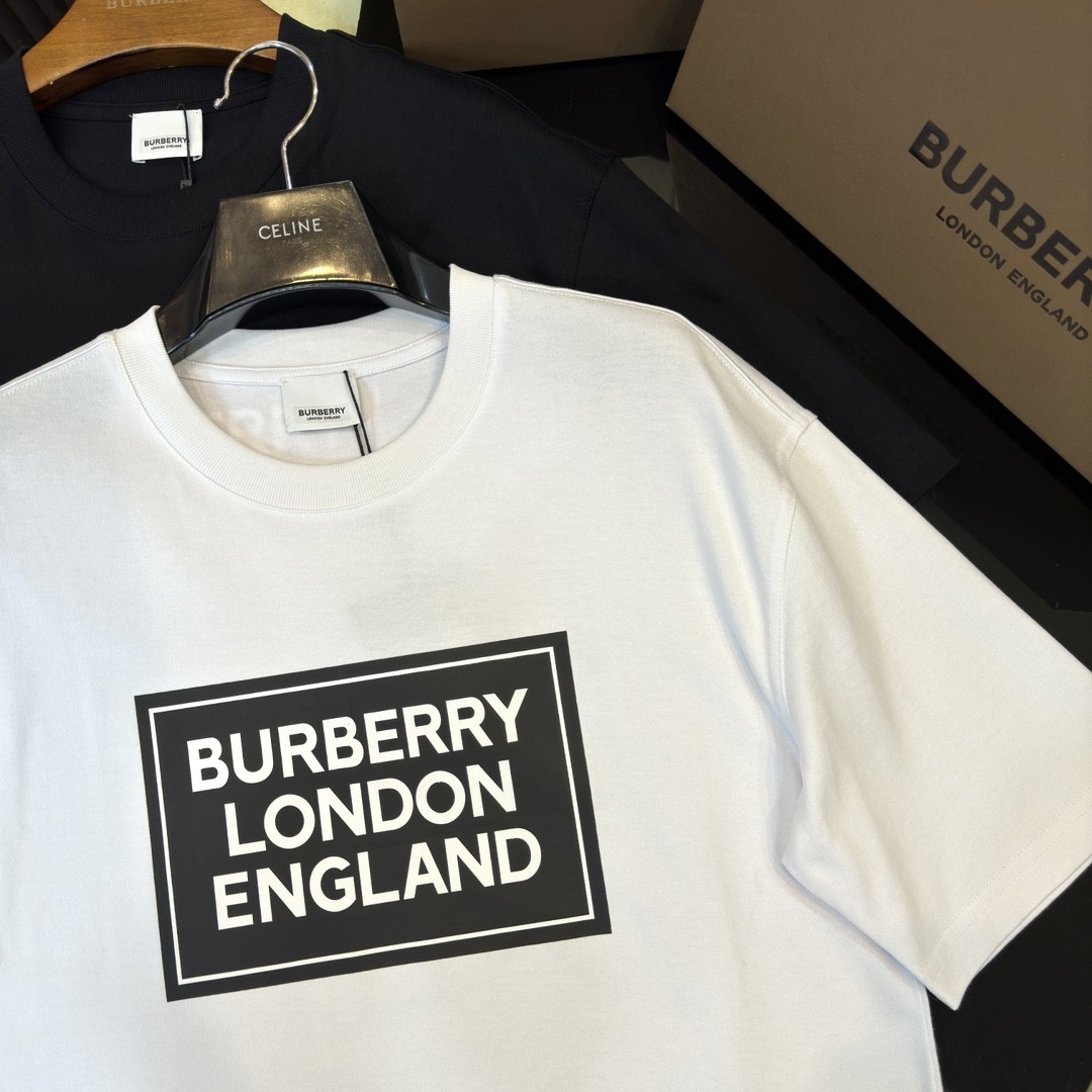 「#2010」Burberry 2024ss latest, logo printed cotton three-dimensional loose t-shirt - Image 3