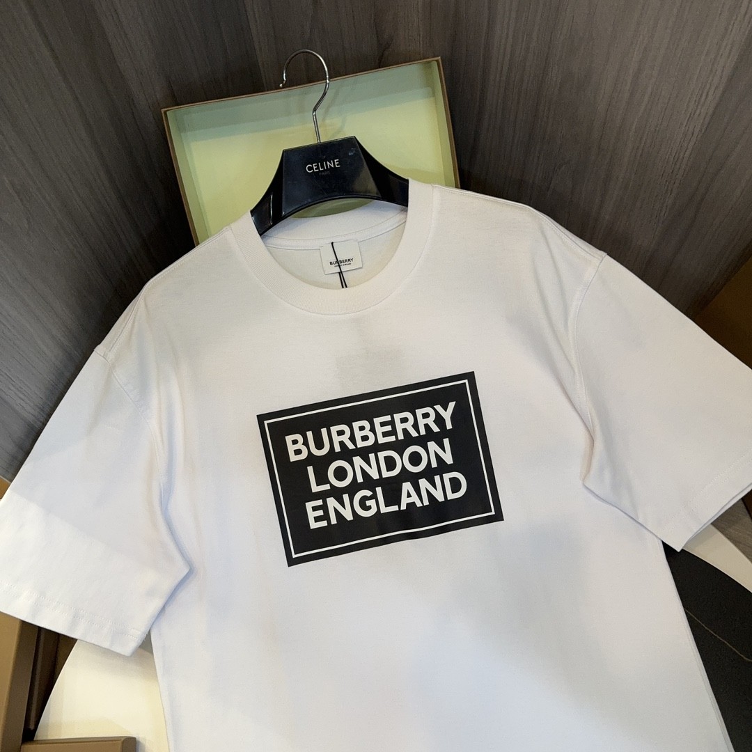 「#2010」Burberry 2024ss latest, logo printed cotton three-dimensional loose t-shirt - Image 2