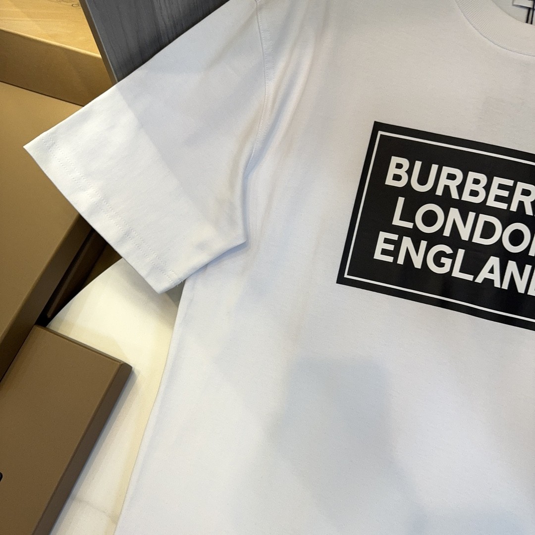 「#2010」Burberry 2024ss latest, logo printed cotton three-dimensional loose t-shirt - Image 8