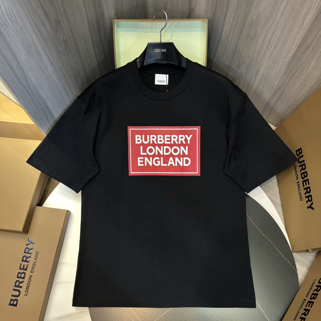 「#2011」Burberry 2024ss latest, logo printed cotton three-dimensional loose t-shirt
