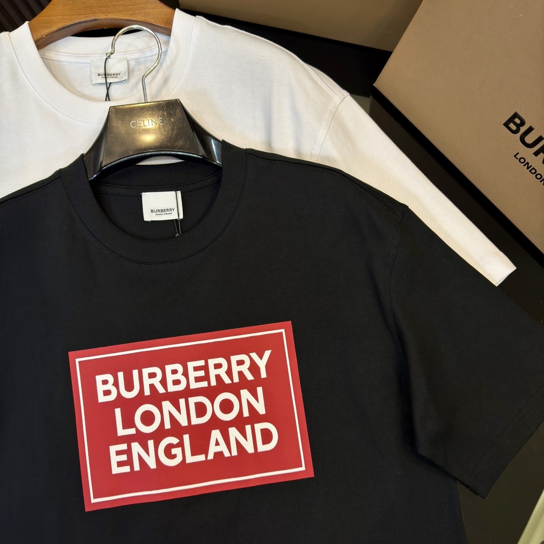 「#2011」Burberry 2024ss latest, logo printed cotton three-dimensional loose t-shirt - Image 3