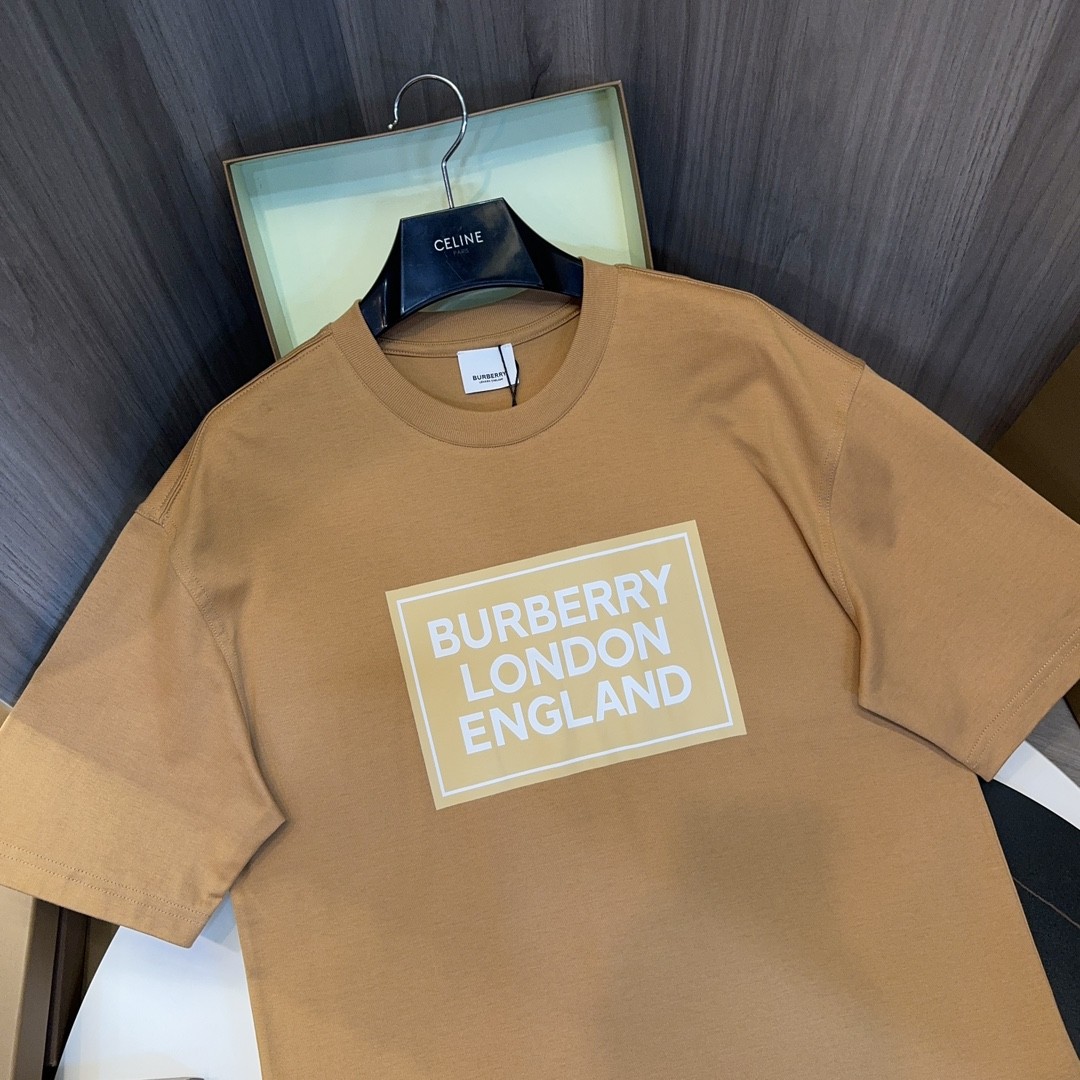 「#2012」Burberry 2024ss latest, logo printed cotton three-dimensional loose t-shirt - Image 2