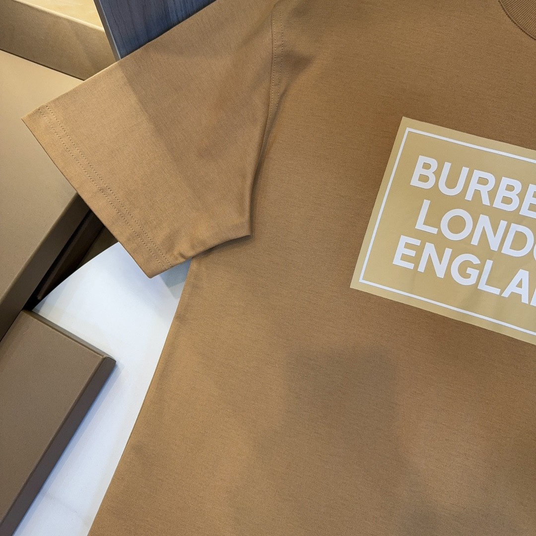 「#2012」Burberry 2024ss latest, logo printed cotton three-dimensional loose t-shirt - Image 7