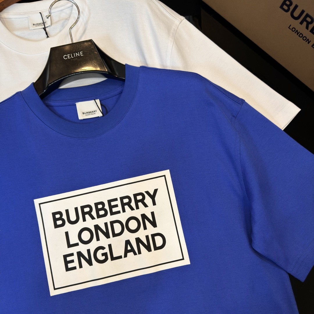 「#2013」Burberry 2024ss latest, logo printed cotton three-dimensional loose t-shirt - Image 3