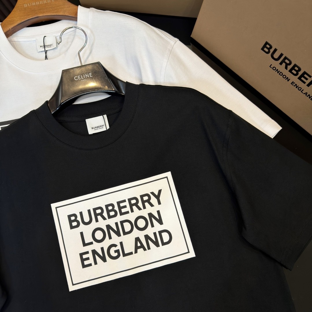 「#2015」Burberry 2024ss latest, logo printed cotton three-dimensional loose t-shirt - Image 3