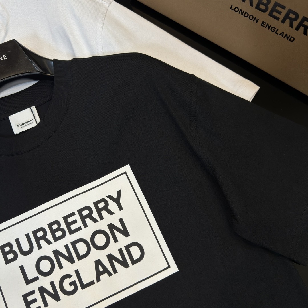 「#2015」Burberry 2024ss latest, logo printed cotton three-dimensional loose t-shirt - Image 5