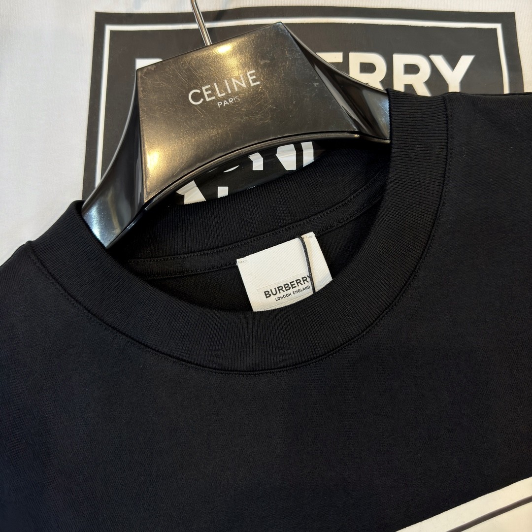 「#2015」Burberry 2024ss latest, logo printed cotton three-dimensional loose t-shirt - Image 6