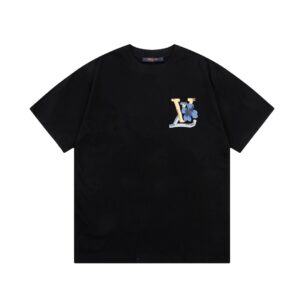 「#2030」Louis Vuitton Flowers printed with colored lettering t-shirt