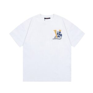 「#2031」Louis Vuitton Flowers printed with colored lettering t-shirt