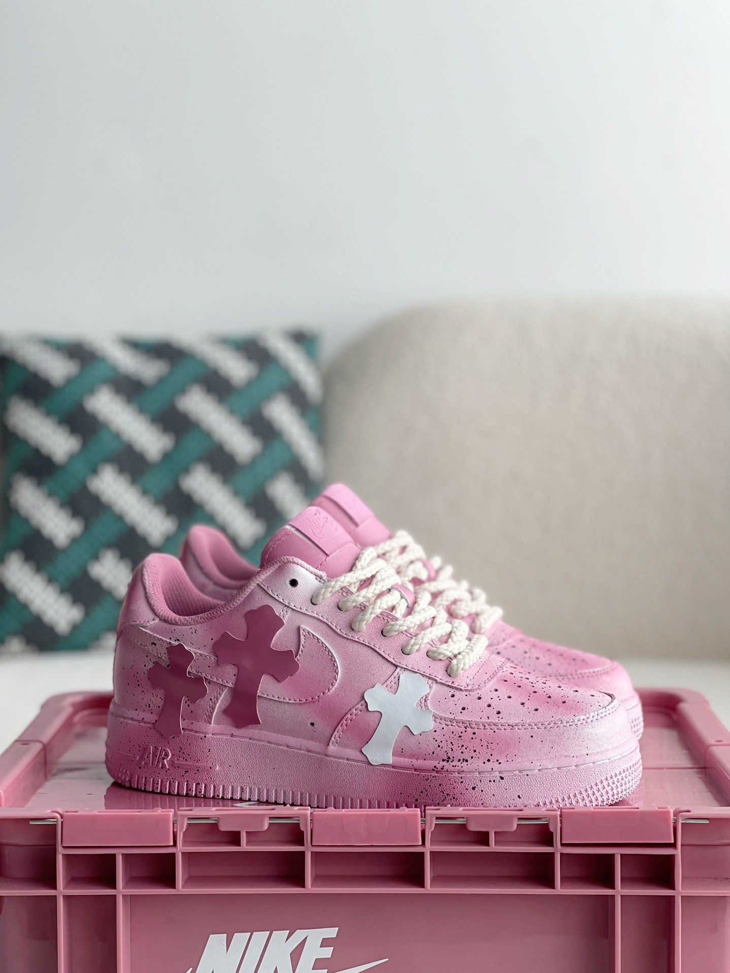 「#2286」Chrome Hearts x Nike Air Force 1 sneakers - Image 2