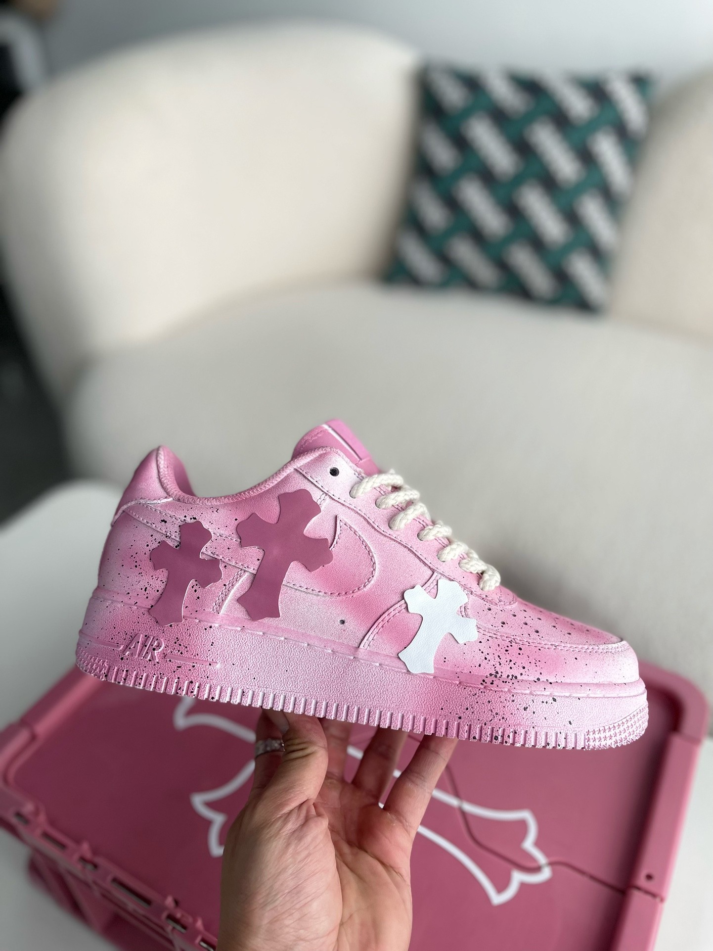 「#2286」Chrome Hearts x Nike Air Force 1 sneakers - Image 6