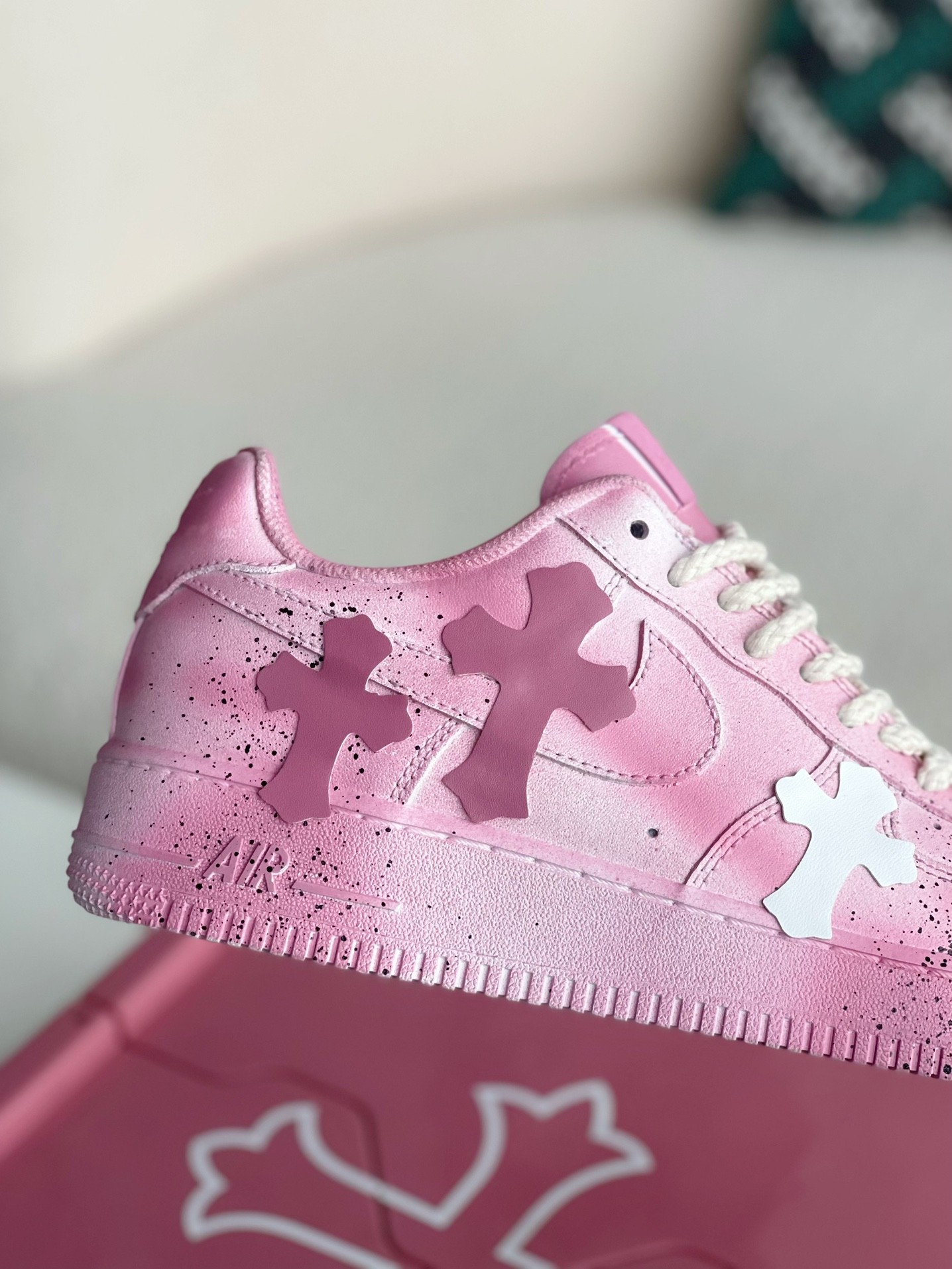 「#2286」Chrome Hearts x Nike Air Force 1 sneakers - Image 7