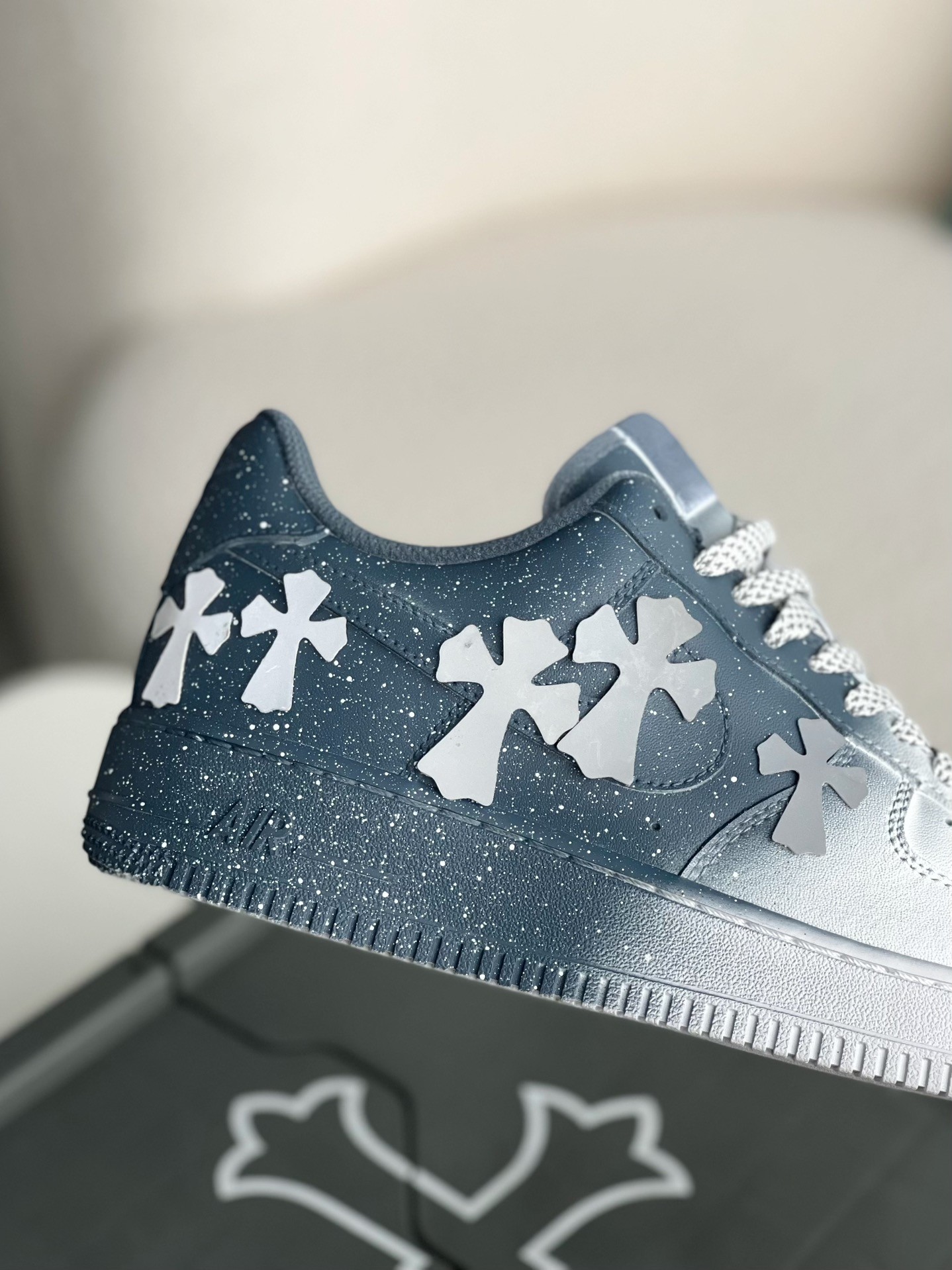 「#2291」Chrome Hearts x Nike Air Force 1 sneakers - Image 7