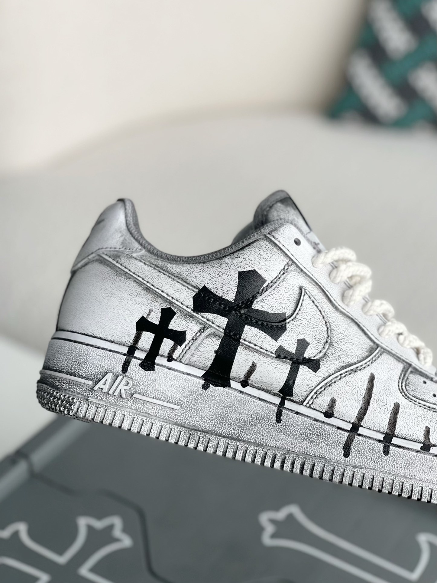 「#2294」Chrome Hearts x Nike Air Force 1 sneakers - Image 7