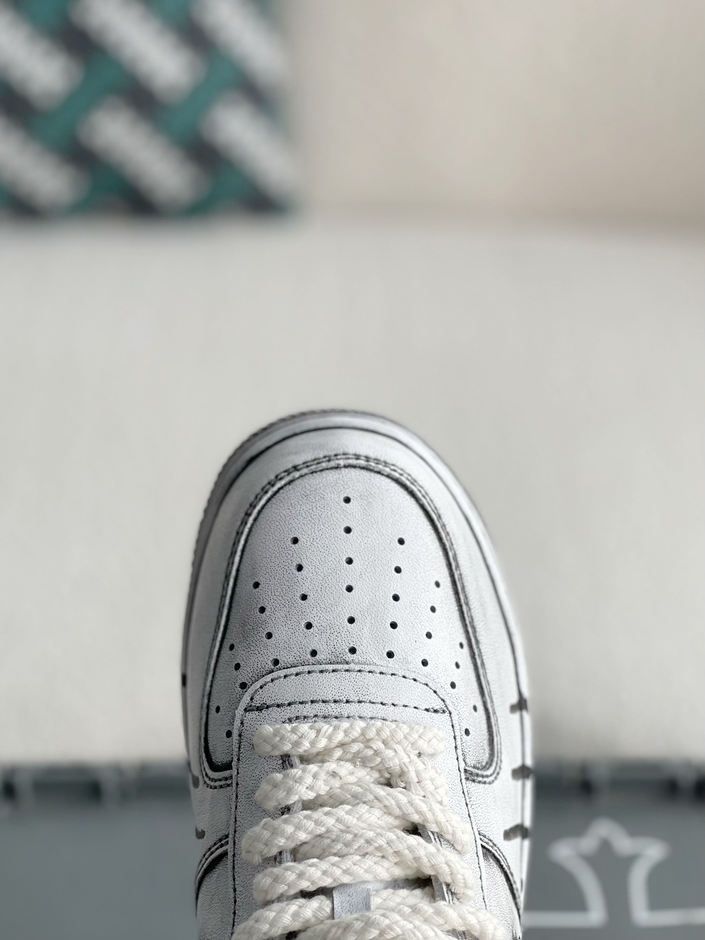 「#2294」Chrome Hearts x Nike Air Force 1 sneakers - Image 9
