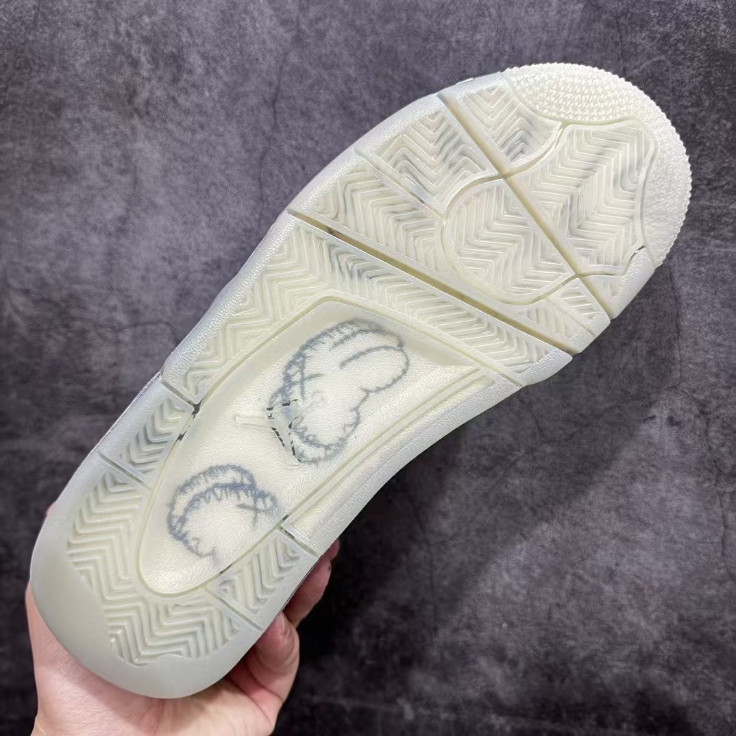 「#2332」Jordan Air Jordan 4 retro kaws suede lightweight wear-resistant non-slip mid-top - Image 9