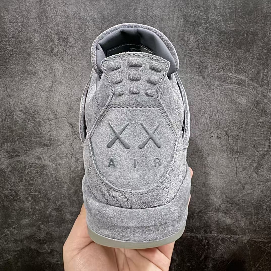 「#2332」Jordan Air Jordan 4 retro kaws suede lightweight wear-resistant non-slip mid-top - Image 4