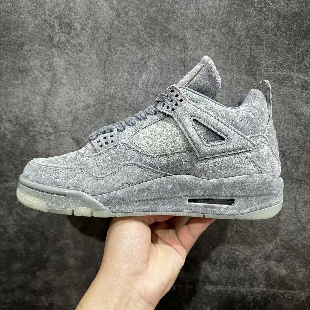 「#2332」Jordan Air Jordan 4 retro kaws suede lightweight wear-resistant non-slip mid-top - Image 2