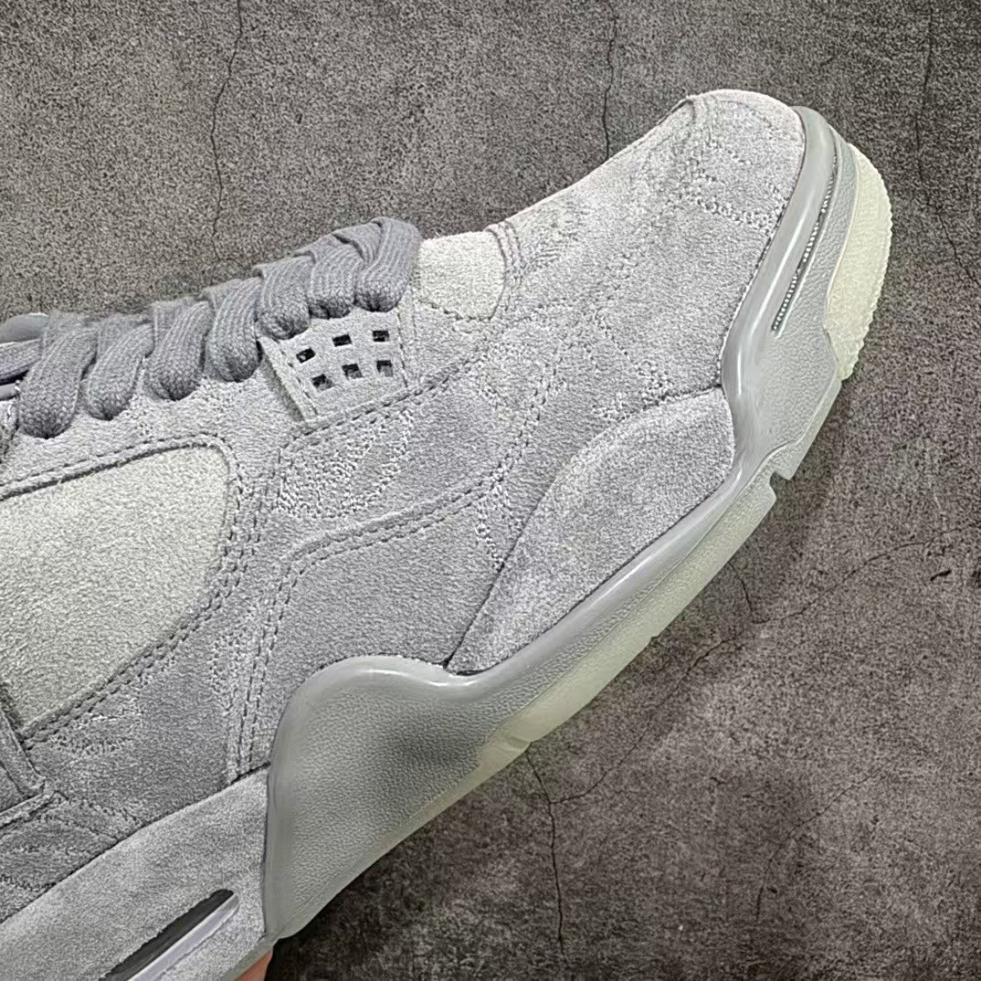 「#2332」Jordan Air Jordan 4 retro kaws suede lightweight wear-resistant non-slip mid-top - Image 7