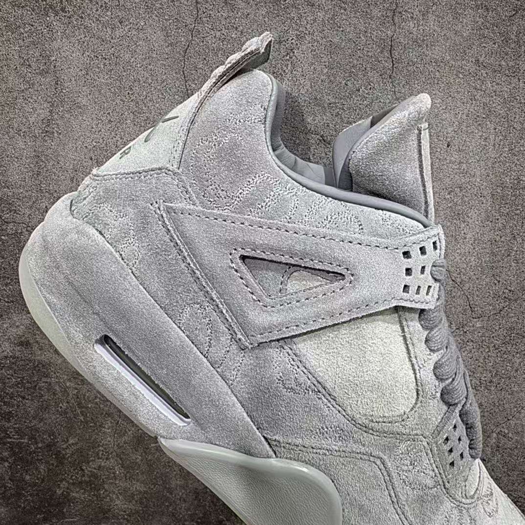 「#2332」Jordan Air Jordan 4 retro kaws suede lightweight wear-resistant non-slip mid-top - Image 8