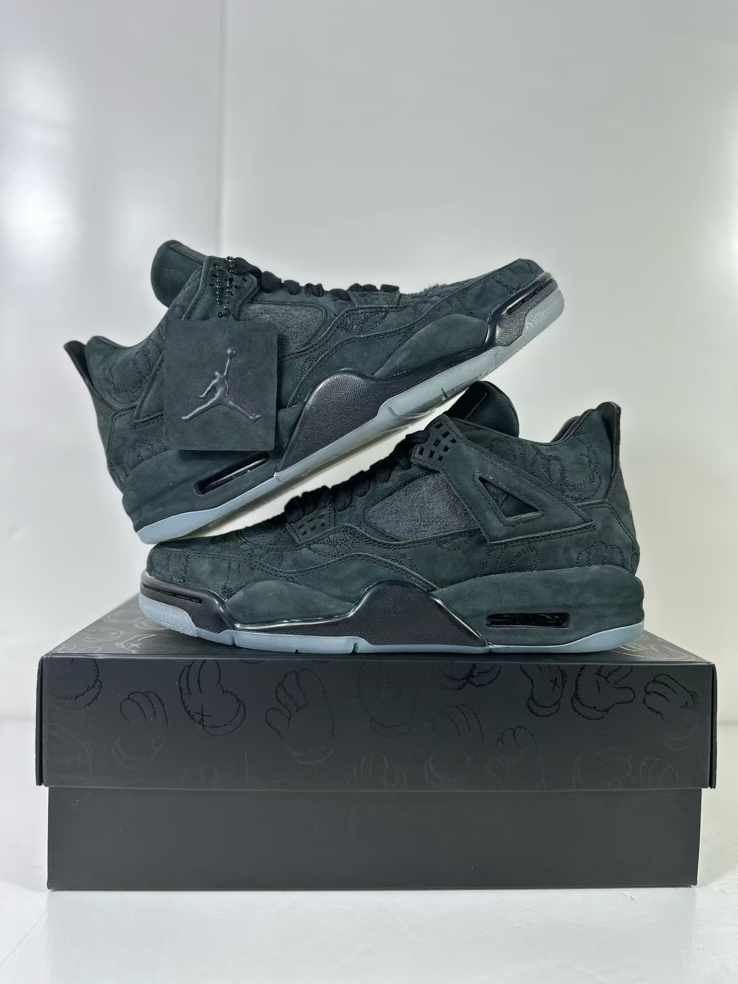「#2330」Jordan Air Jordan 4 retro kaws suede lightweight wear-resistant non-slip mid-top - Image 2