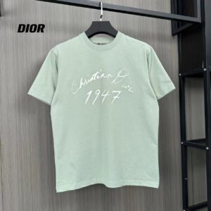 「#2356」Dior flocked letter print short sleeve