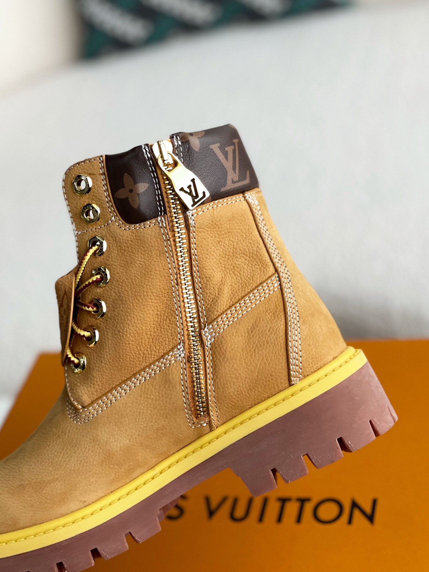 「#2425」louis vuitton & timberland Martin boots - Image 8