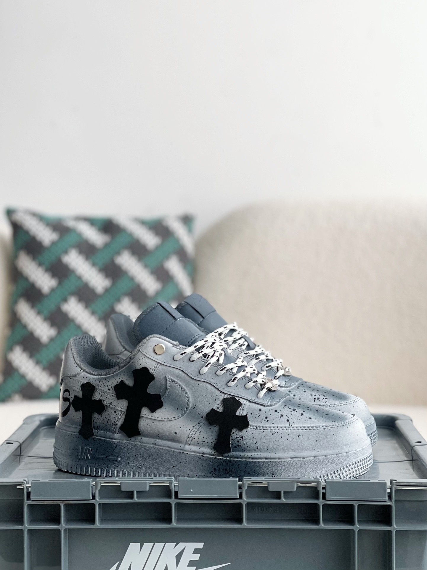 「#2289」Chrome Hearts x Nike Air Force 1 sneakers - Image 2